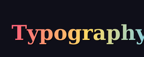 Gradient Text with Shadow